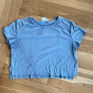 Olivia Rae Sky Blue Ribbed Tee